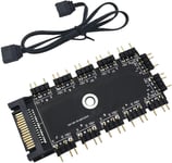 Hub Rgb, 1 à 11 ports Controleur ARGB, RGB LED répartiteur Hub avec port SATA/IDE (5 V 3 broches).[S259]