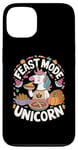 Coque pour iPhone 13 Thanksgiving Unicorn Feast Mode Licorne Thanksgiving Party