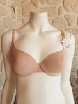 soutien-gorge ampliforme beige neuf taille 90C marque Dim étiqueté à 35€ (mer)