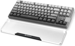 Repose-poignet pour TKL 87 Keys Clavier,Wrist Rest,Premier Acrylique Transparent,Pieds en Caoutchouc Antidérapant,Ergonomique Keyboard Palm Rest pour Office/Gaming/Laptop-Noir