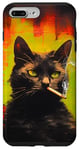 iPhone 7 Plus/8 Plus Black Cat Smoking A Cigarette Vintage Halloween Kitten Case