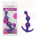 Booty Call Purple Silicone Anal Beads Butt Plug Easy Pull Flexible Probe Sex Toy