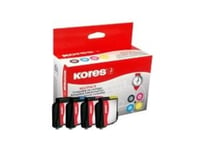 Kores G1060kit, Fargestoffbasert Blekk, Foto Sort, Foto Cyan, Foto Magneta, Fotogul, Brother, Multi Pack, Mfc 240C,465, Inkjet-Utskrift