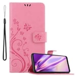 Fodral till Motorola MOTO G51 5G Fodral i PINK FLORAL Fodral Skydd Blommig plånbok