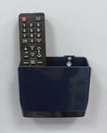 2 x Universal Navy Blue Wall Storage Box Holder fr Remotes Pens Tools Office etc