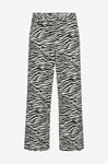 co’couture - Jeans ZionCC Zebra Crop Pant - Svart