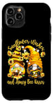 Coque pour iPhone 11 Pro Sunflower Wishes And Honey Bee Kisses With Cute Summer Gnome