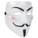 Anonymous face mask Guy Fawkes - Vit-Röd