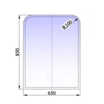 GULVPLATE 650X850X6MM KL GL FASETT