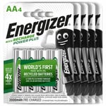 20 X Energizer Aa Puissance Plus 2000 MAH Piles Rechargeable 1.2V Nimh Accu HR6