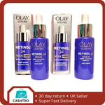 2 X Olay Regenerist Retinol 24 Max +40% Smoothing Night Serum 40ml