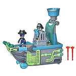 PJ Masks Sky Pirate Battleship Preschool Toy, Vehicle Playset with 2 Action Figures for Kids Ages 3 and Up Multicolor F3665