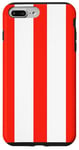 iPhone 7 Plus/8 Plus Red and White Stripes, Cherry Red, Preppy Aesthetic, Trendy Case