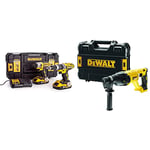 DeWalt - Kit perceuse DCD796 + visseuse à Impact DCF887 + 2 batteries 5Ah + chargeur DCB115 + mallette Tstak & Perforateur-Burineur SDS-PLUS Brushless 2.6J 18V - DCH133NT-XJ - Sans Fil avec Coffret