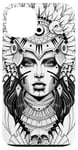 iPhone 13 Aztec Warrior Queen Blackwork Tattoo Flash Case