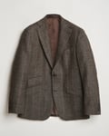 Walker Slater Edward Lambswool Windowpane Blazer Brown