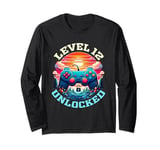 12 Year Old 12th Birthday Gift Level 12 Unlocked Gamer Long Sleeve T-Shirt