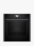 Neff N90 Slide and Hide B64CS71G0B  Built In Self Cleaning Electric Single Oven, Grey Graphite