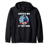 Snowboarding CATCH ME IF YOU CAN Funny Snowboard Children Zip Hoodie