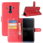 Huawei Mate 10 Pro      Pu Wallet Case    [Red]