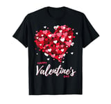 Red Heart With Hearts Happy Valentine's Day For Women T-Shirt