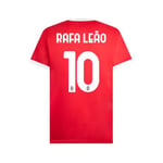 AC Milan Maillot de Football Stadium Replica Officiel, Rafa Leao 10, Rouge/Noir, L Adult-Unisex