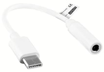 mumbi Câble Adaptateur C Mâle vers Jack Femelle – USB pour Casque Audio avec Prise 3,5 mm – en Blanc