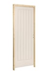 Bloc-porte Cottage 6 lignes blanc H.204 x l.83 cm, poussant gauche