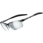 ATTCL Homme Lunettes de Soleil Polarisées Sports Lunette De Soleil Polarisé Al-Mg métal Cadre super léger Black-Silver