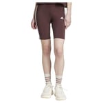 adidas Femme Essentials 3-Stripes Bike Shorts, shadow brown, XS