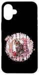 Coque pour iPhone 16 Plus Fleur de cerisier Chat Guerrier Fleur de samouraï