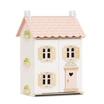 Le Toy Van – Rose Heart Wooden Doll House | Girls & Boys 3 Storey Wooden Dolls House Play Set - Suitable For Ages 3+