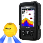 Lucky 2.8" Color Screen Wireless Sonar Depth 45M Fish Finder + Flash Lamp Alarm