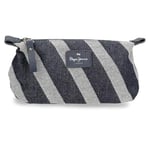 Pepe Jeans Celine Trousse de Toilette Bleue 20,5 x 15 x 8 cm Polyester avec détails en Cuir synthétique by Joumma Bags, Bleu, Trousse de Toilette