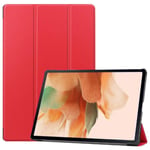 Samsung Galaxy Tab S7 FE / S7 Plus / S8 Plus Fodral Tri-Fold Röd Röd