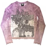 The Beatles Womens/Ladies Revolver Mesh Long-Sleeved Crop Top - XS