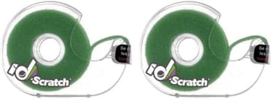 ID-SCRATCH - Bande Auto-Agrippante Prédécoupée, Vert, 2m/2cm (Lot de 2)