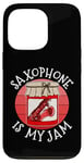 Coque pour iPhone 13 Pro Saxophone Is My Jam, saxophoniste, musique