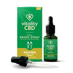 Vitality CBD Drops, Spray in MCT Oil 4800 mg, Lemon, 30 ml, NO THC