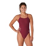 Speedo Womens Swimsuit One Piece Endurance The One Solid Team Colors, Team Maroon, 26