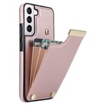 Samsung Galaxy S22 Plus 5G Cover med kortholder - Rose Gold