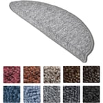 Beautissu - Tapis de marche d'escalier ProStair, en pack de 15 Gris clair, 55 x 15 x 4 cm