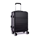 Kono Valise à la Mode Grande Valise de 28 Pouces Valise Rigide ABS 4 valises Trolley de Voyage (28" Noir)