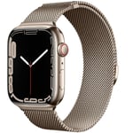 Milanese metallband med magnet, passar Apple Watch-band iWatch serier 9 3 6 5 SE 7 8 Ultra 2 Vintage gold 38mm/40mm/41mm