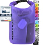 Sac Étanche 10L Dry Bag - (Violet) Sac Imperméable avec Fermeture Roll Top Et Bandoulière | Natation, Plage, Canoë, Stand Up Paddle, Plongée