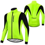 Hommes Cyclisme Hiver Veste Thermique Coupe-Vent à Manches Longues vélo Jersey vélo Vent Manteau vêtements de Sport de Plein air