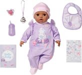 Baby Annabell Active Leah 706640 - 43cm Doll with Soft Cuddly Body and Realisti