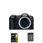 CANON EOS R8 Boîtier +Batterie Kingma 1040mAh (Canon LP-E17)+Carte mémoire SDXC Lexar 128 Go Professional 1800x UHS-II