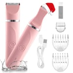 Lady Shaver for Women Electric Bikini Trimmer Women,Lady Shaver for Women,Bikini Trimmer for Bikini Arms Legs Underarms,Replaceable Snap-in Ceramic Blades,IPX7,Wet and Dry Use