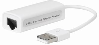 MicroConnect - USB2.0 to Ethernet, White - Convertisseurs réseau